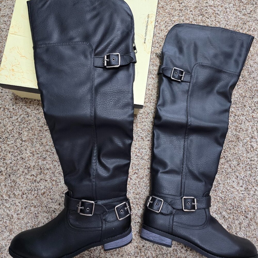 Restricted Concord Black Over-Knee Boots Women Size 10M New in Box